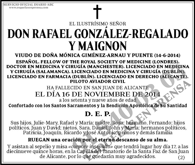 Rafael González-Regalado y Maignon